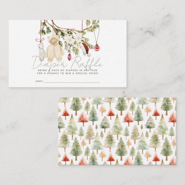 Baby Kleidung Wäscherei Windeln Raffle Ticket Begleitkarte (Vorne/Hinten)