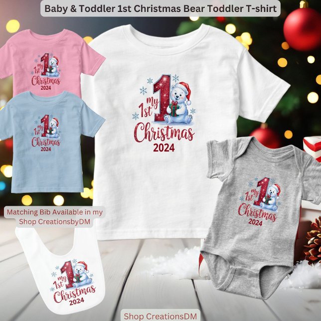 Baby & Kleinkind 1. Weihnachtsbär T-shirt (Von Creator hochgeladen)