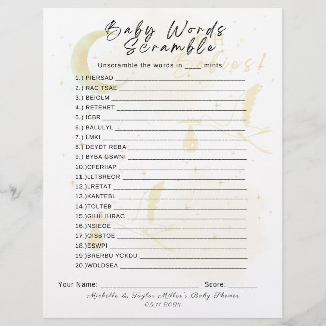 Baby knistert Worte, Oh Baby! Neutrale Zwillingsst (Vorderseite)