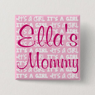 Baby-Knopf ist es ein Mädchen! Button