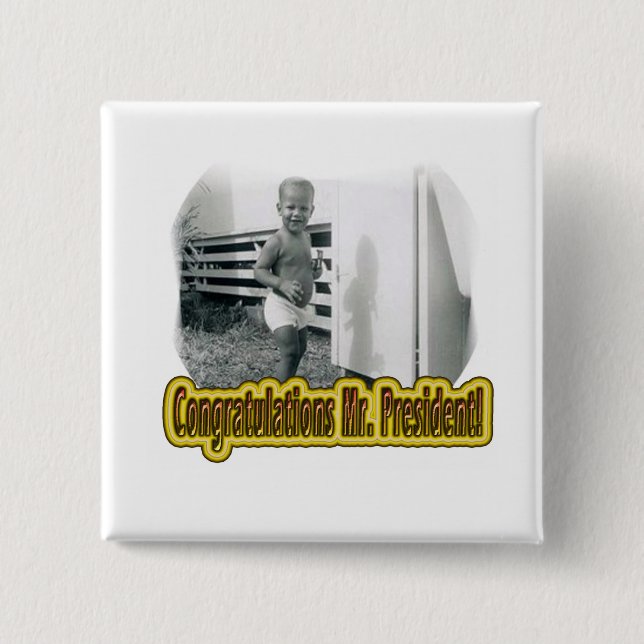 BABY-KNOPF PRÄSIDENTEN-BARACK OBAMA BUTTON (Vorderseite)