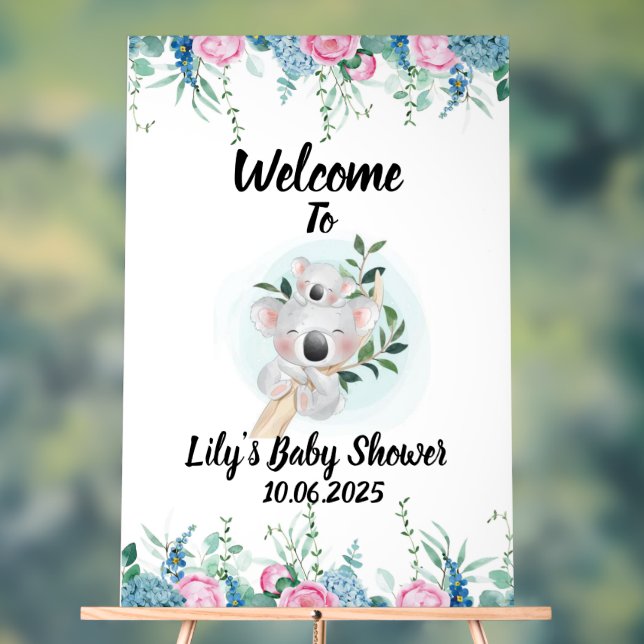 Baby Koala Baby Babyduschzeichen Acrylschild (Neutral)