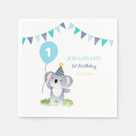 Baby Koala Balloon Party Flag Birthday Serviette