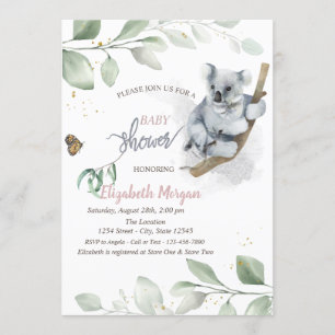 Baby-Koala-Bär verlässt Einladung zur Babyparty