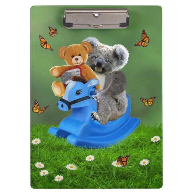 BABY-KOALA-BÄRN-FELSEN KLEMMBRETT (Vorderseite)