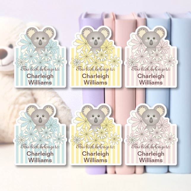 Baby Koala Dieses Buch gehört zum Kids-Buchzeichen Aufkleber (Von Creator hochgeladen)