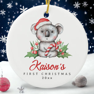 Baby Koala First Christmas Custom Keramik Ornament