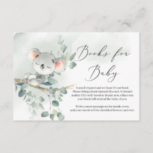 Baby koala green eucalyptus Blätter Bücher für Bab Begleitkarte