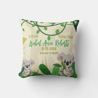 Baby Koala Niedlich Mama Jungle Leaf Room Green Kissen