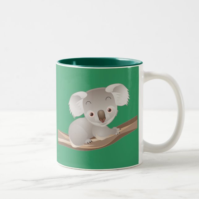 Baby Koala Zweifarbige Tasse (Rechts)