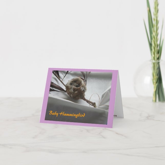 Baby-Kolibri Dankeskarte (Vorderseite)