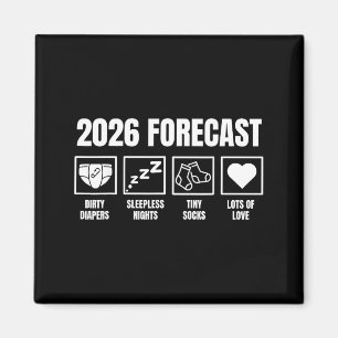 Baby kommt bald 2026 Schwangerschaftsankündigung V Magnet