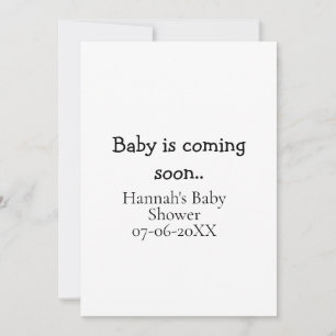 Baby kommt bald Baby-Party Name Datum Schreibmasch Einladung