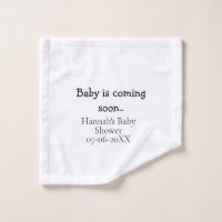 Baby kommt bald Baby-Party Name Datum Schreibmasch