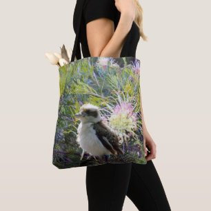 Baby Kookaburra zu Grevillea Bush,