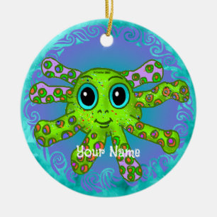 Baby Krake Keramik Ornament