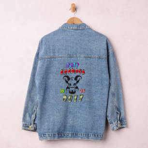 Baby Krampus ist im Dienst Jeansjacke