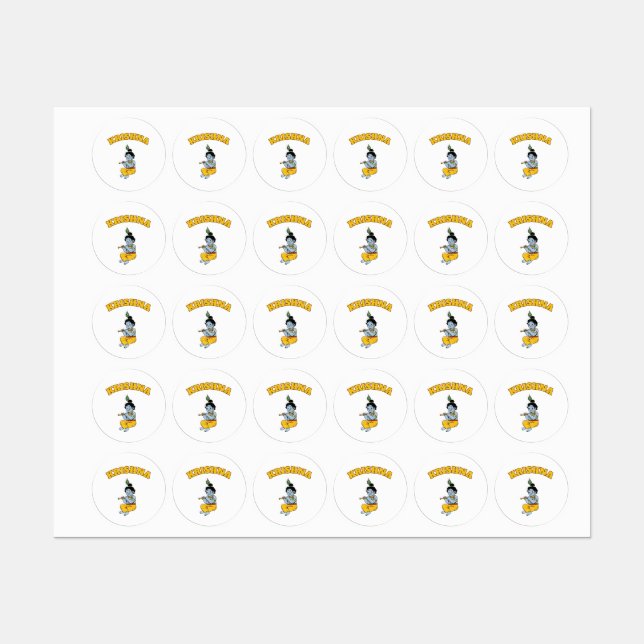 Baby Krishna Etiketten (Blatt)