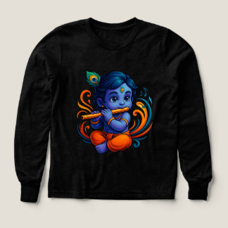 Baby Krishna mit Flute - Peace Vibes | Lebhaftes 3