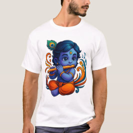 Baby Krishna mit Flute - Peace Vibes | Lebhaftes 3 T-Shirt