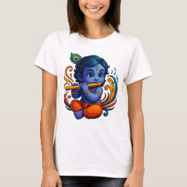 Baby Krishna mit Flute - Peace Vibes | Lebhaftes 3 T-Shirt