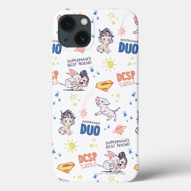 Baby Krypto & Superman Pattern Case-Mate iPhone Hülle (Rückseite)