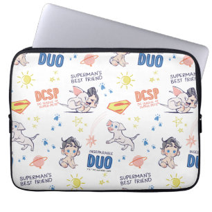 Baby Krypto & Superman Pattern Laptopschutzhülle