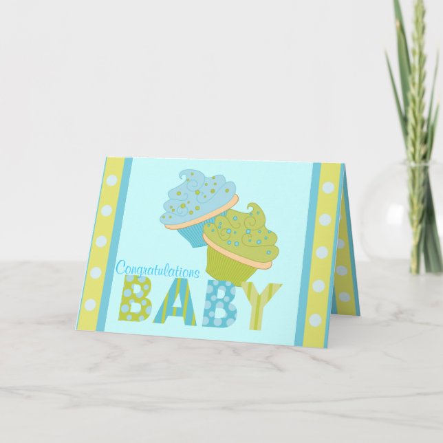 Baby-Kuchen Karte (Vorderseite)