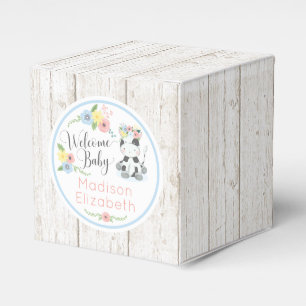 Baby-Kuh-Blumen-Kalb-Willkommen-Baby-Party Geschenkschachtel