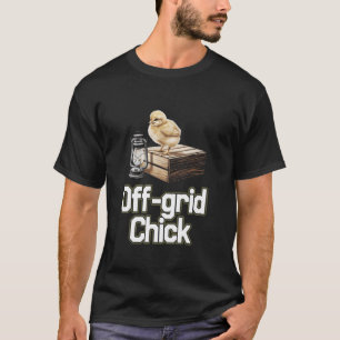 Baby-Küken in Homesteading mit Off-Grid-Huhn T-Shirt
