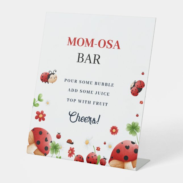 Baby lady Bug Girl Babydusche Vorzeichen Sockelschild (Vorderseite)