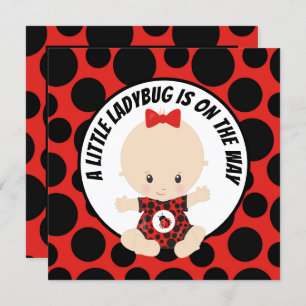 Baby Ladybug Dusche Einladung