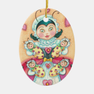 Baby Ladybugs MAMA CHRISTMAS ORNAMENT Anpassen