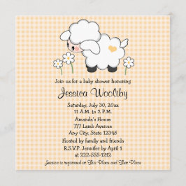 Baby Lamb Babydusche Einladungen Geschlecht neutra