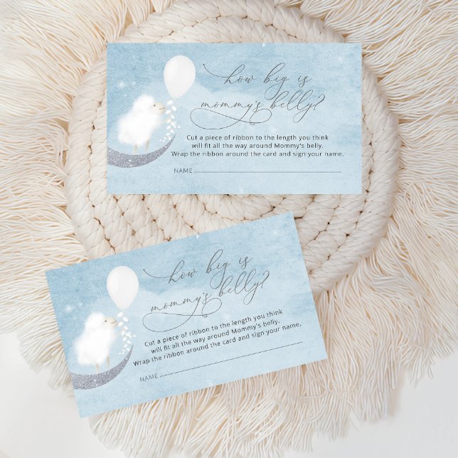 Baby Lamb Ballon Wie groß ist Mama's Bauchspiel Begleitkarte (Von Creator hochgeladen)