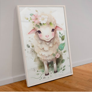 Baby Lamb Kinderzimmer Poster