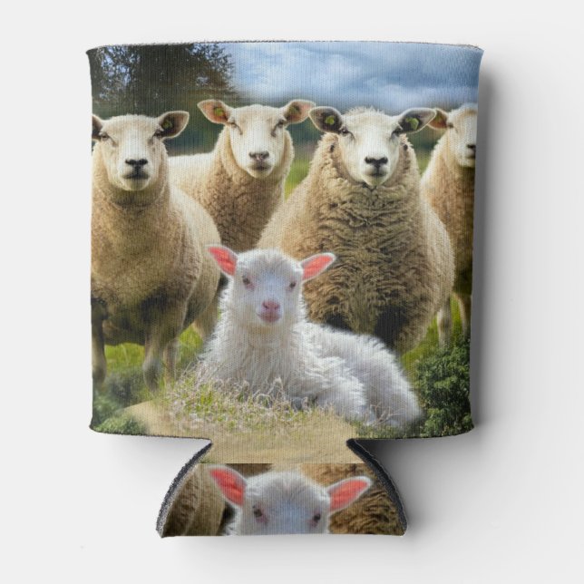 Baby Lamb Sheep Herd Flock Dosenkühler (Vorderseite)