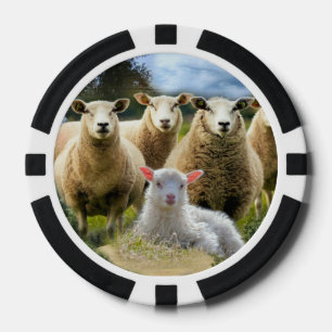 Baby Lamb Sheep Herd Flock Pokerchips