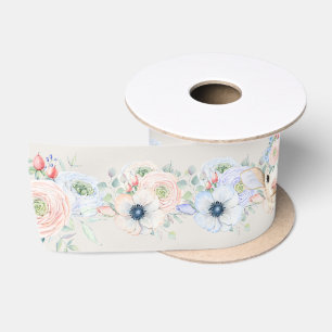 Baby Lamm Pink Blau Geschlechtsneutraler Reveal Satinband