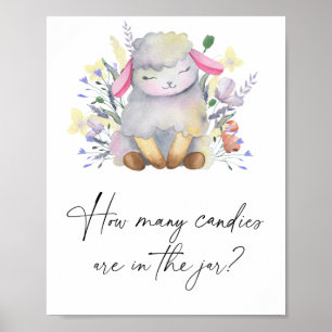Baby Lamm - Rate mal, wie viele Süßigkeiten Poster