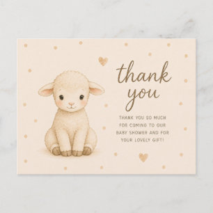 Baby Lamm Schaf Baby Shower Danke Postkarte
