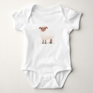 Baby-Lamm Süßes Bauernhof-Tier Baby-Body Baby Strampler