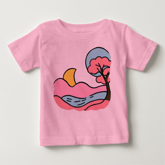 Baby Land AI art Baby T-shirt (Vorderseite)