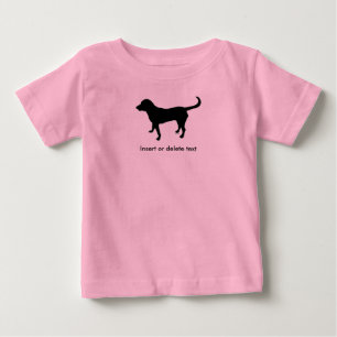Baby lapshirt Schwarz-Labrador-Silhouette T-shirt