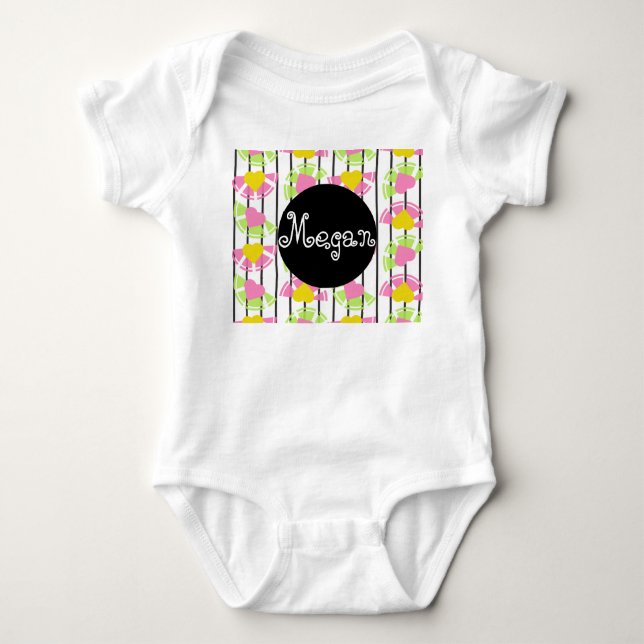 Baby Lemon hört Mix Stripes Summer Strampler (Vorderseite)