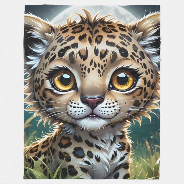 Baby Leopard Fleece Blanket (Vorderseite)