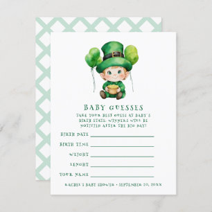 Baby Leprechaun Babydusche Einladung