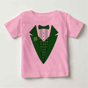 Baby Leprechaun Irish Tuxedo Baby T-shirt