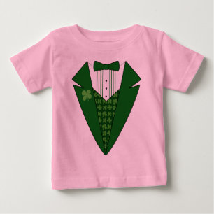 Baby Leprechaun Irish Tuxedo T-shirt