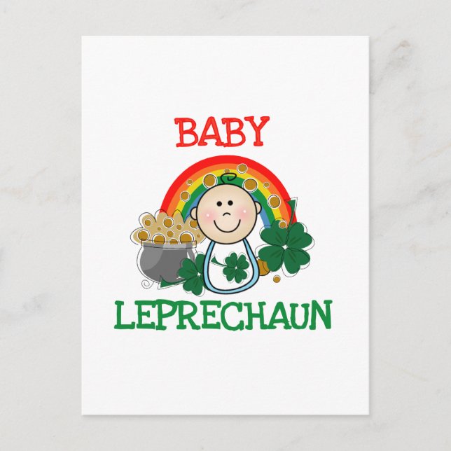 Baby Leprechaun Tshirts und Geschenke Postkarte (Vorderseite)